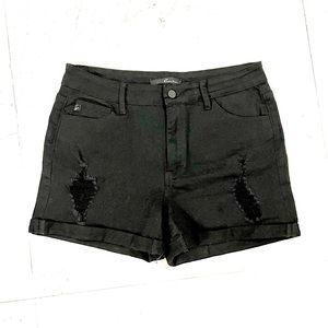 KanCan Black distressed jean shorts. Size 13 juniors.